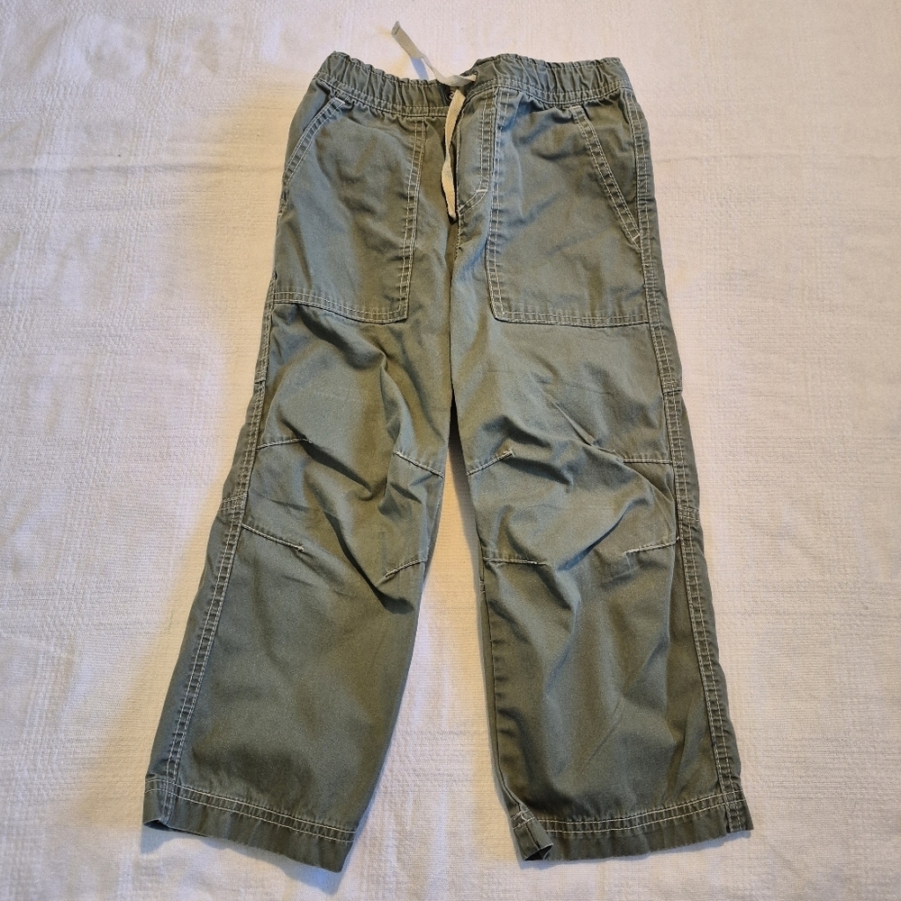Mini Boden boys size 5 years light olive green pants, soft waist, GUC